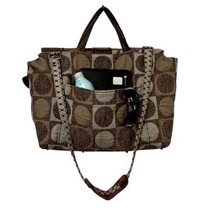 Geometric Tapestry Leather Large Boho Vintage Crossbody Tote Duffel Bag Purse